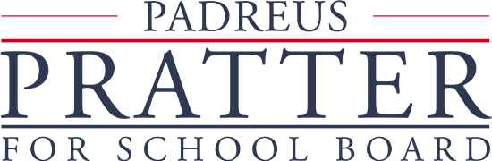 Pradreus Pratter for School Board logo